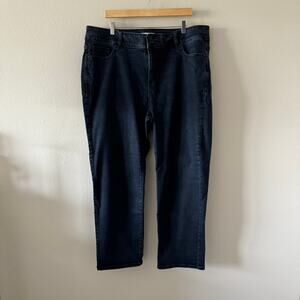 Lane Bryant High Rise Straight Jeans Womens Dark Wash Size 22S